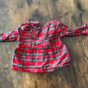 Carters Baby Girl Red Plaid Shirt